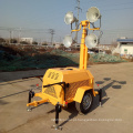 Torre de luz móvel para trailer ao ar livre Torre de luz solar para equipamentos de emergência FZMT-400B